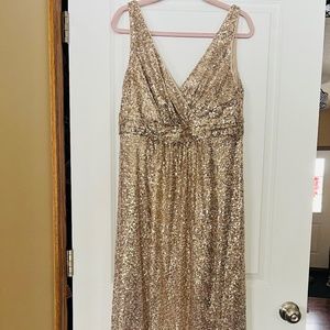 Gold Sequin Dress size 16 New with tags